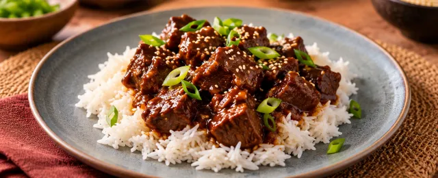 Korean-style beef stew from the slow cooker